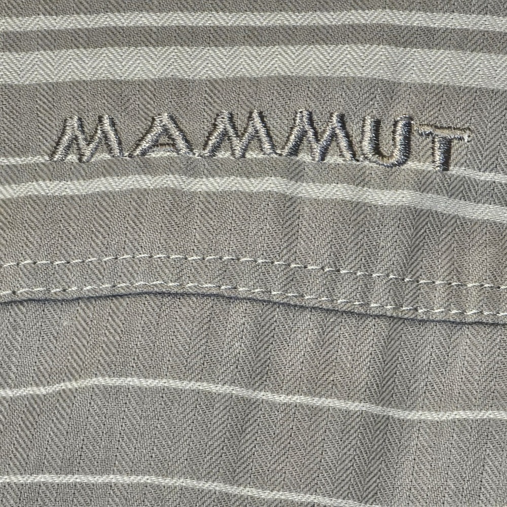 Mammut #1030 - 0230 Mens SS Button Front Gray Striped Lightweight Size L - Picture 15 of 16
